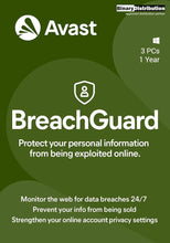 Avast BreachGuard 2024 sleutel (1 jaar / 3 apparaten)