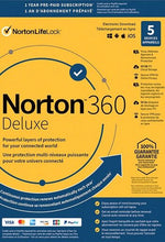 Norton 360 Deluxe 2023 EU-sleutel (1 jaar / 5 apparaten) + 50 GB cloudopslag