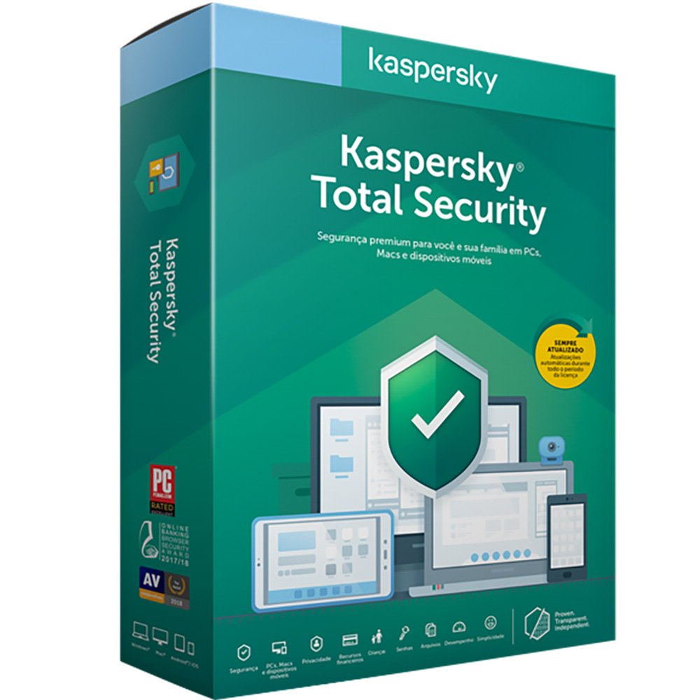 Kaspersky Total Security 2021 1 Jaar 1 PC Wereldwijde Sleutel