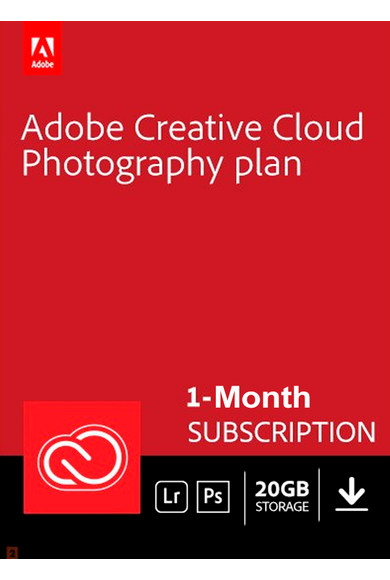 Adobe Photography Plan-abonnement 20 GB 1 maand wereldwijde sleutel