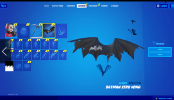 Fortnite - Batman Zero Wing Zweefvliegtuig Epic Games CD Key